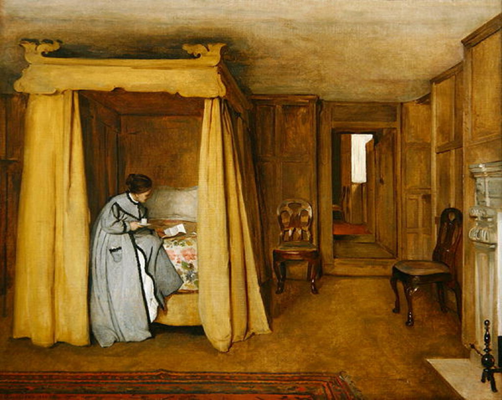 Detail of The Letter, 1866 by Philip Hermogenes Calderon