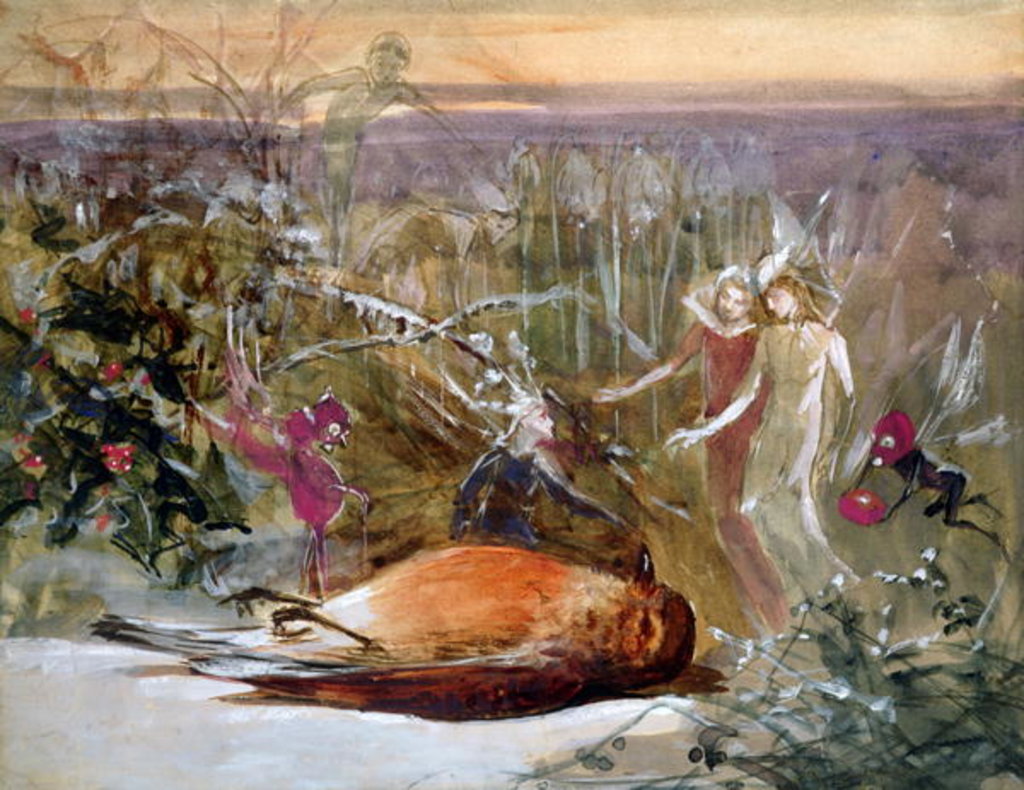 Detail of Who Killed Cock Robin by John Anster Fitzgerald