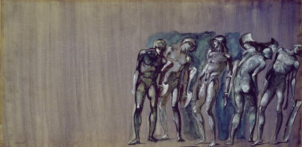 Detail of Courtiers Being Turned into Stone by Edward Coley Burne-Jones