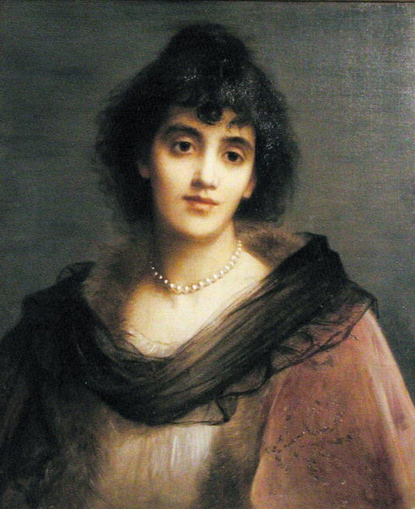 Detail of Mrs Patrick Campbell by Charles Edward Halle