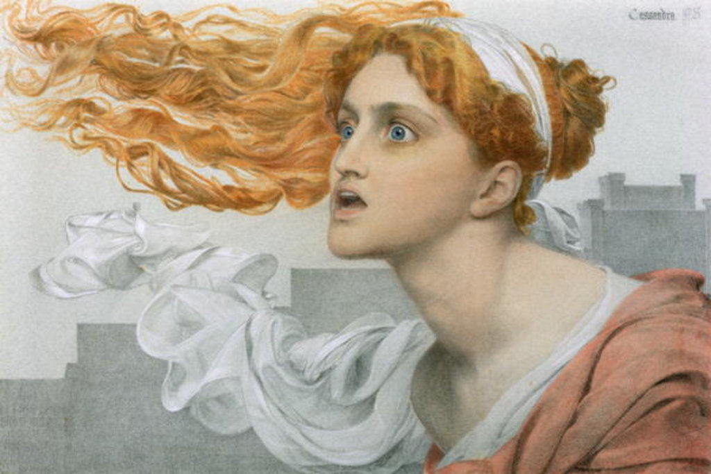 Detail of Cassandra by Anthony Frederick Augustus Sandys