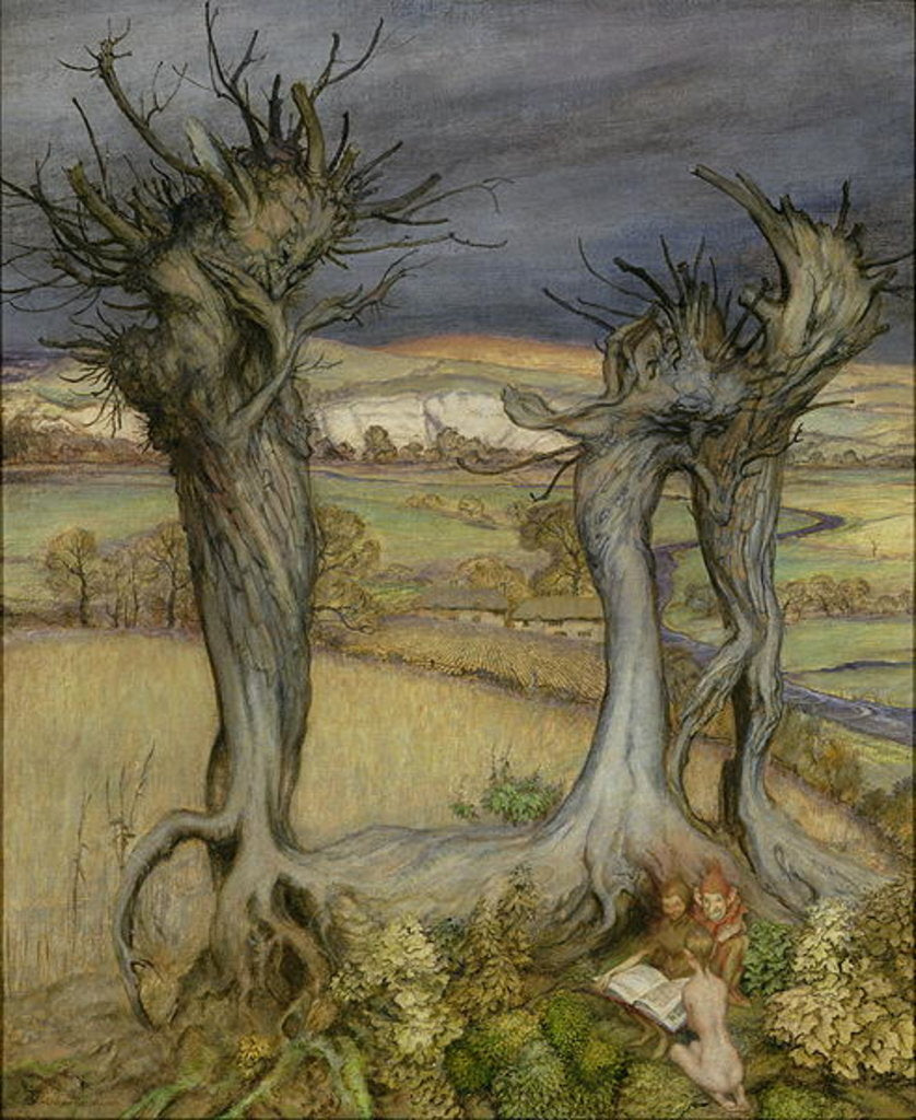 Detail of Near Amberley by Arthur Rackham