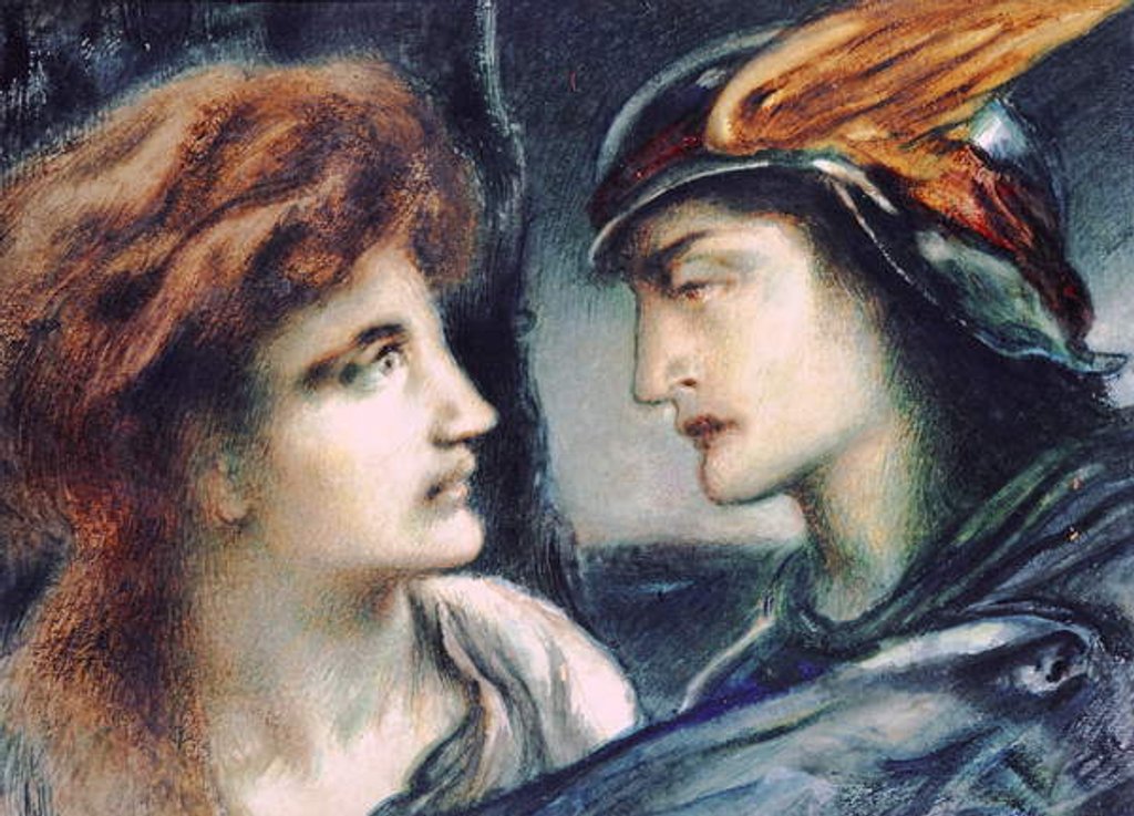 Detail of Mercury and Persephone by Simeon Solomon