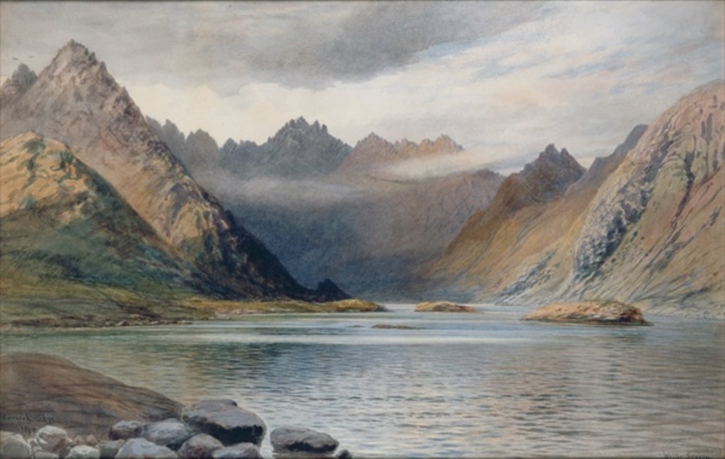 Detail of A Loch north of Hadrian's Wall, 1894 by Walter Severn