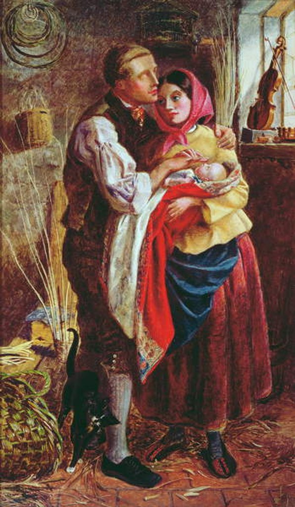 Detail of The Blind Basket Maker with his First Child, 1858 by Michael Frederick Halliday