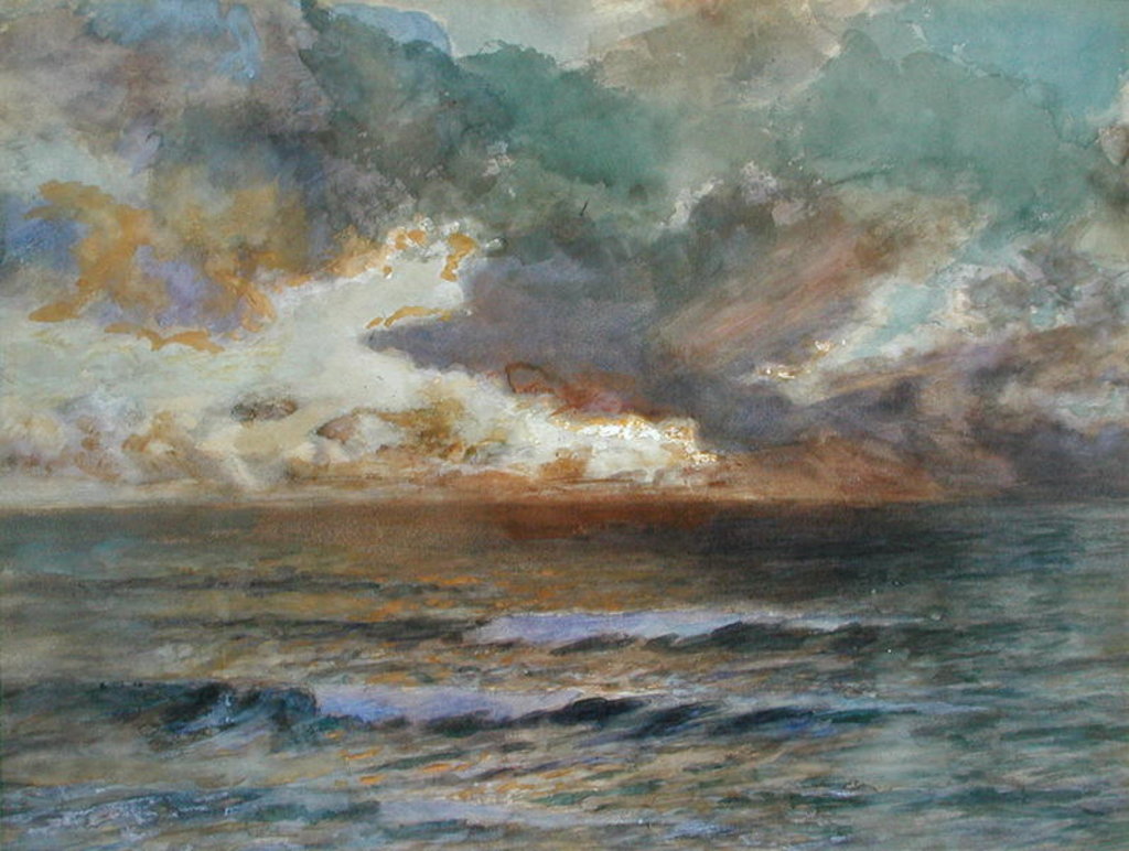 Detail of Sunset at Seascale by Joseph Arthur Palliser Severn