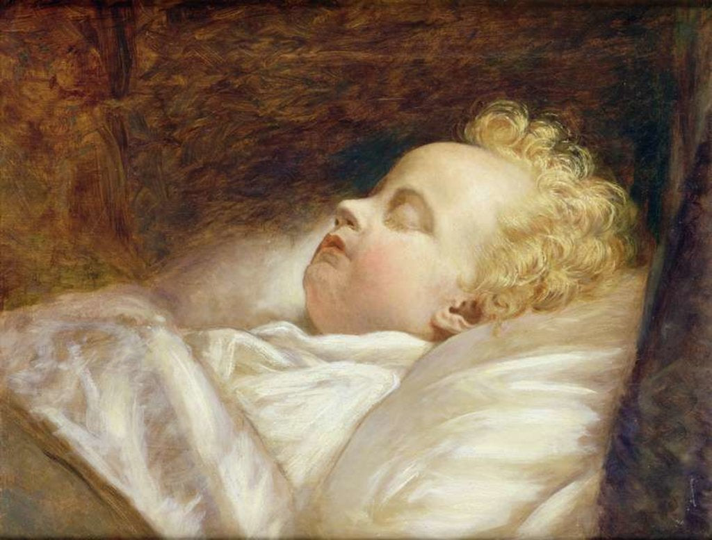 Detail of Young Frederick Asleep at Last c.1855 by George Elgar Hicks