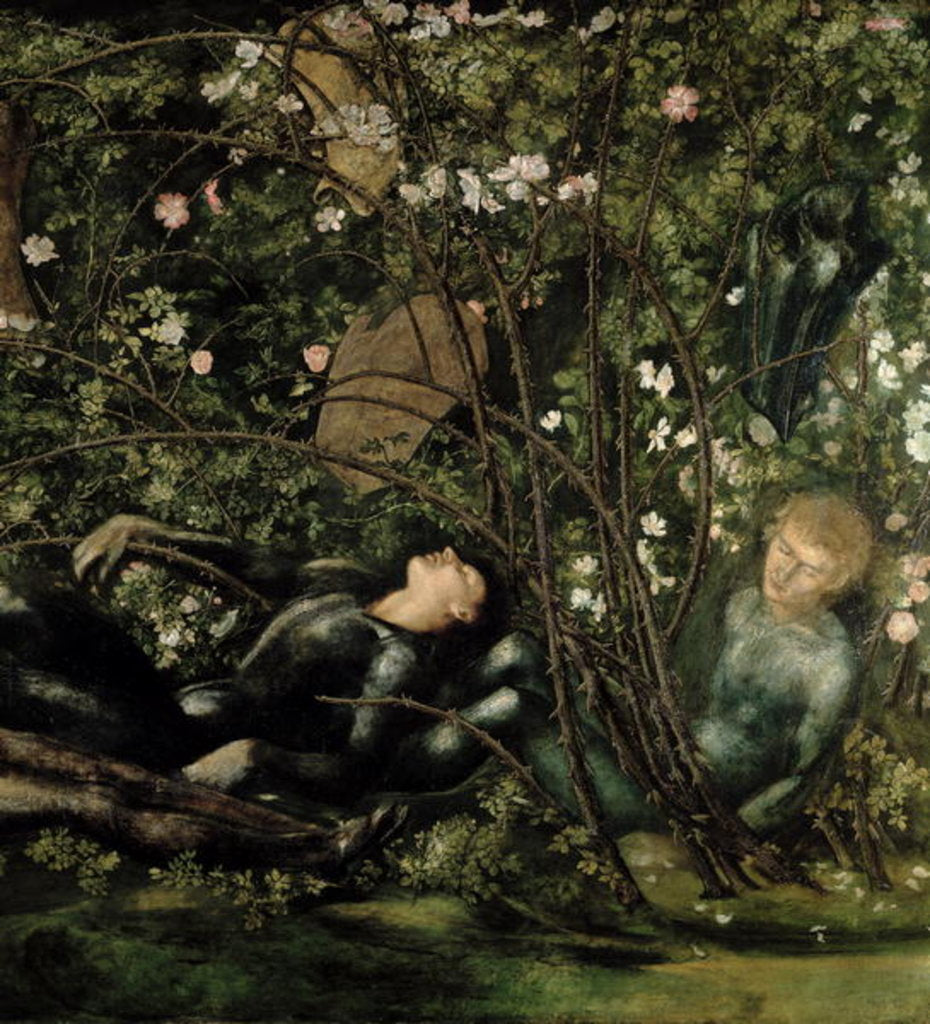 Detail of The Knights and the Briar Rose, 1869 by Edward Coley Burne-Jones