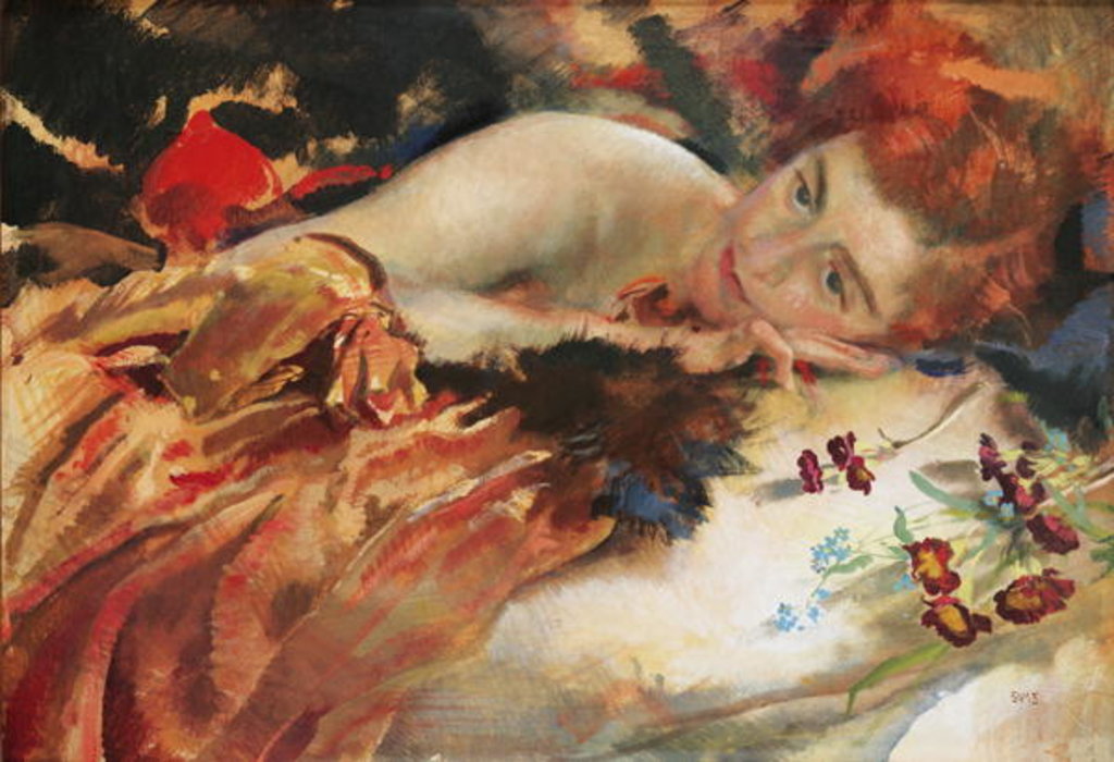 Detail of The Artist's Mistress by Charles Sims