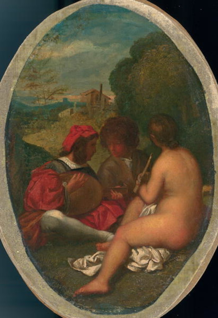 Detail of Le Concert Champetre, after Titian by William Etty