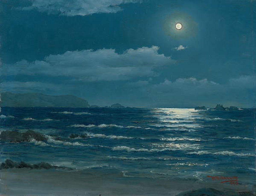 Detail of Full Moon, Pichilemu, Chile, 1958 by Horacio G. Garcia