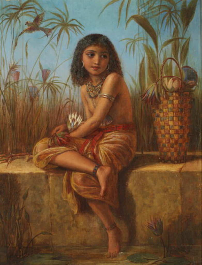 Detail of An Egyptian Flower Girl by Frederick Goodall