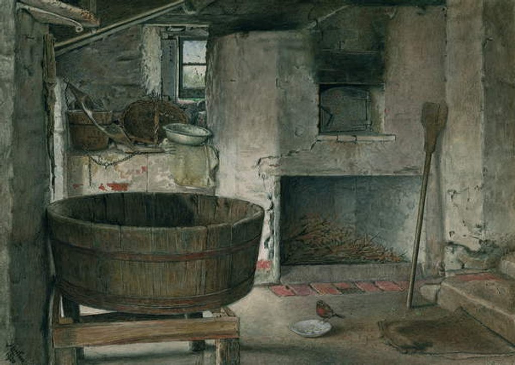 Detail of Cottage Interior with Robin, 1930 by Violet Linton