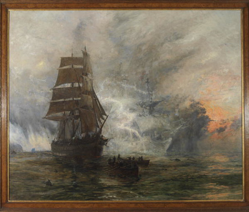Detail of The Phantom Ship, c.1889 by William Lionel Wyllie
