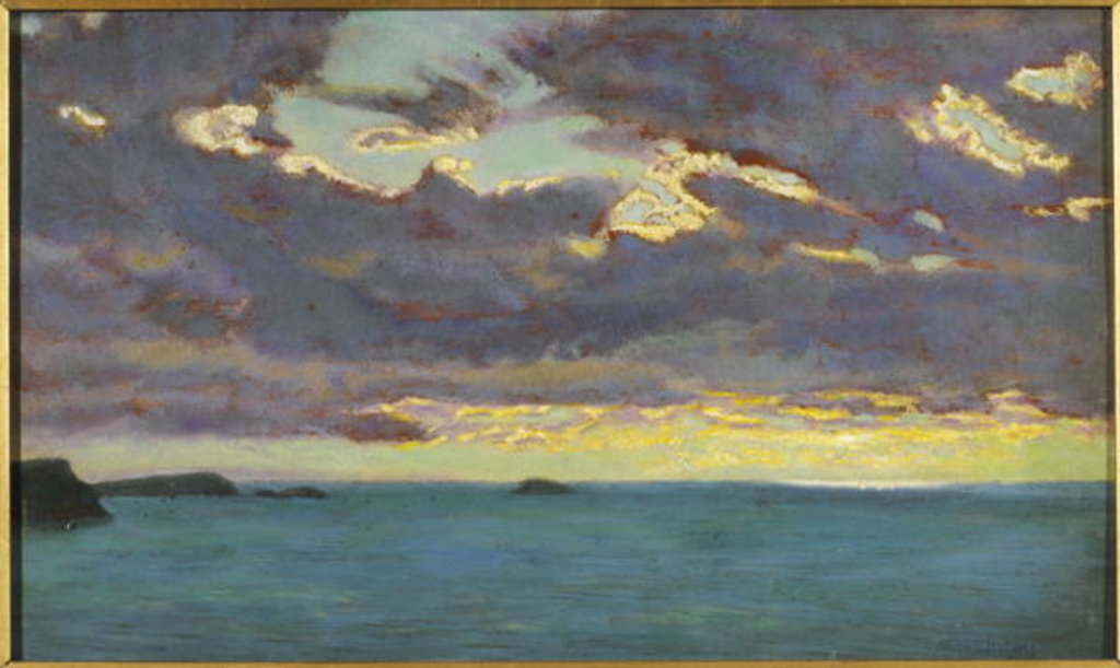 Detail of From Pentire Point by Arthur Hughes