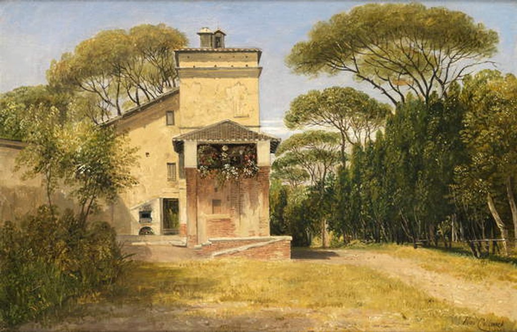 Detail of Raphael's studio in the garden of Villa Borghese, Rome, 1849 by Thomas Creswick