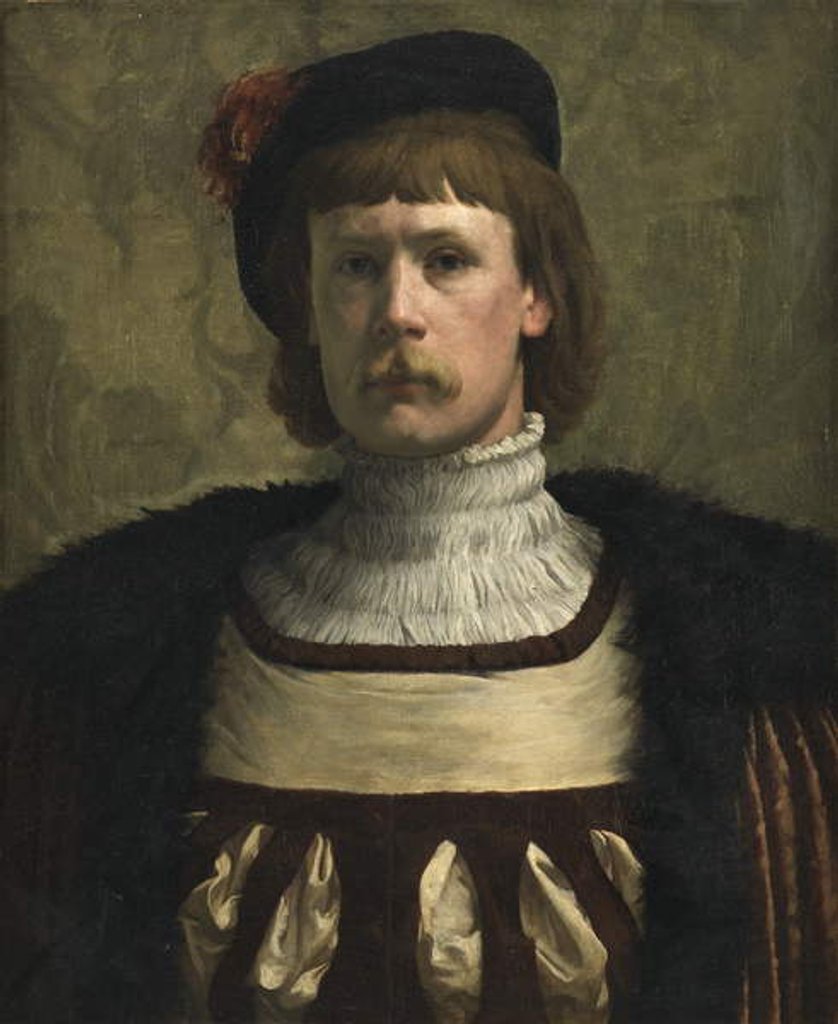 Detail of An English Noble - 1510 by Henry Herbert La Thangue