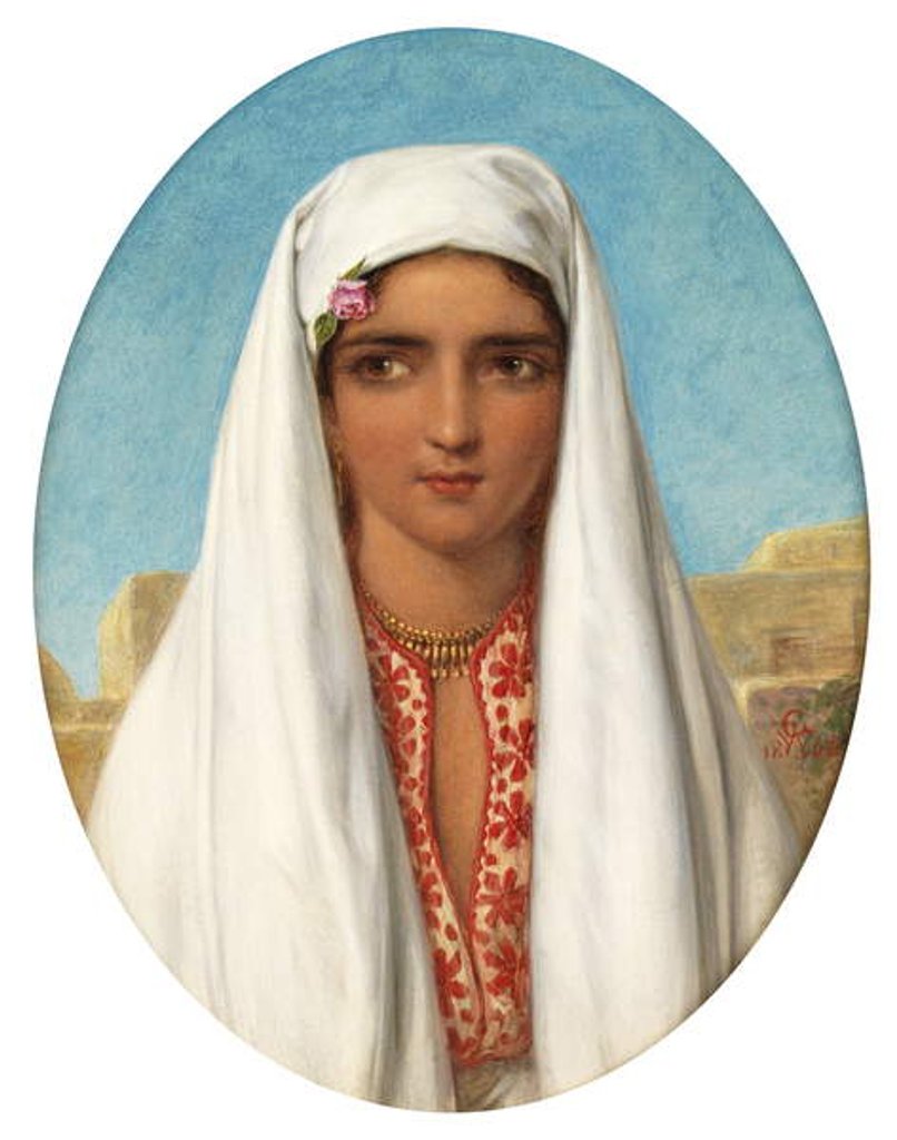 Detail of An Eastern Beauty, 1862 by William Gale