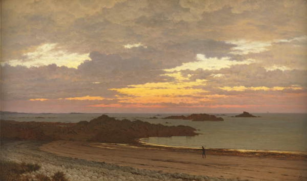 Detail of Evening on the Coast, 1887 by Frederick William Meyer