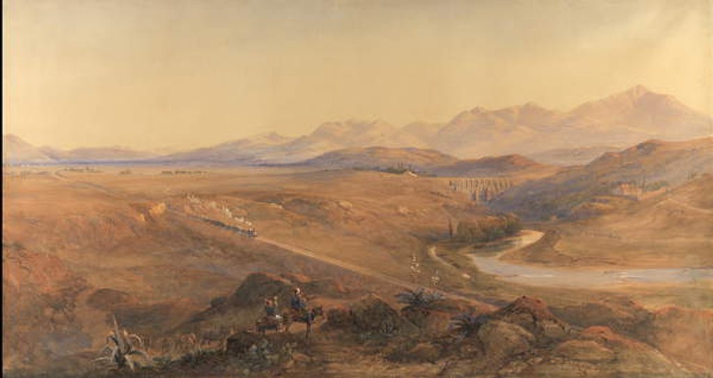 Detail of A Steam Train on the Ottoman Railway, 1859 by David Hall McKewan