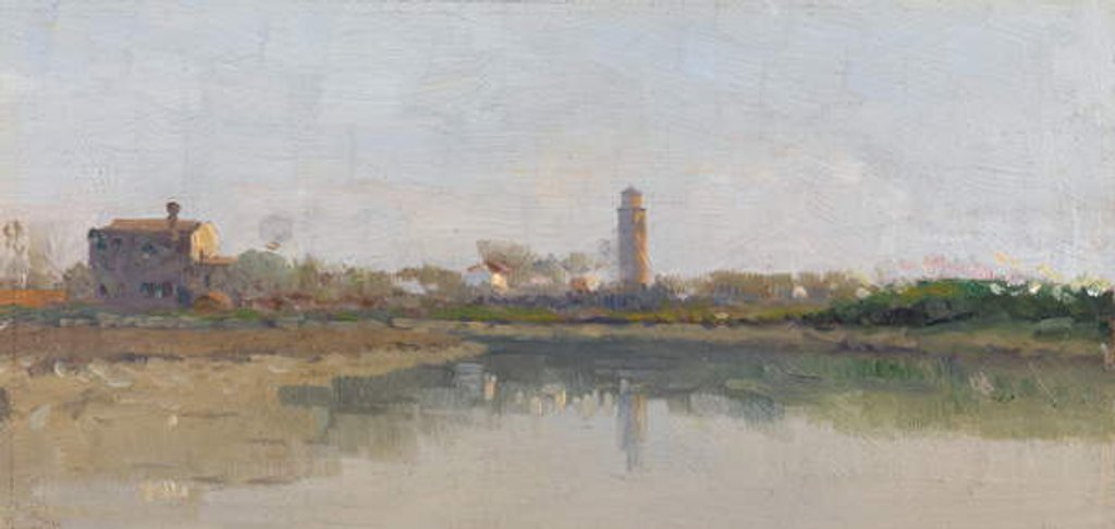 Detail of A Venetian Island from the Lagoon by William Hulton