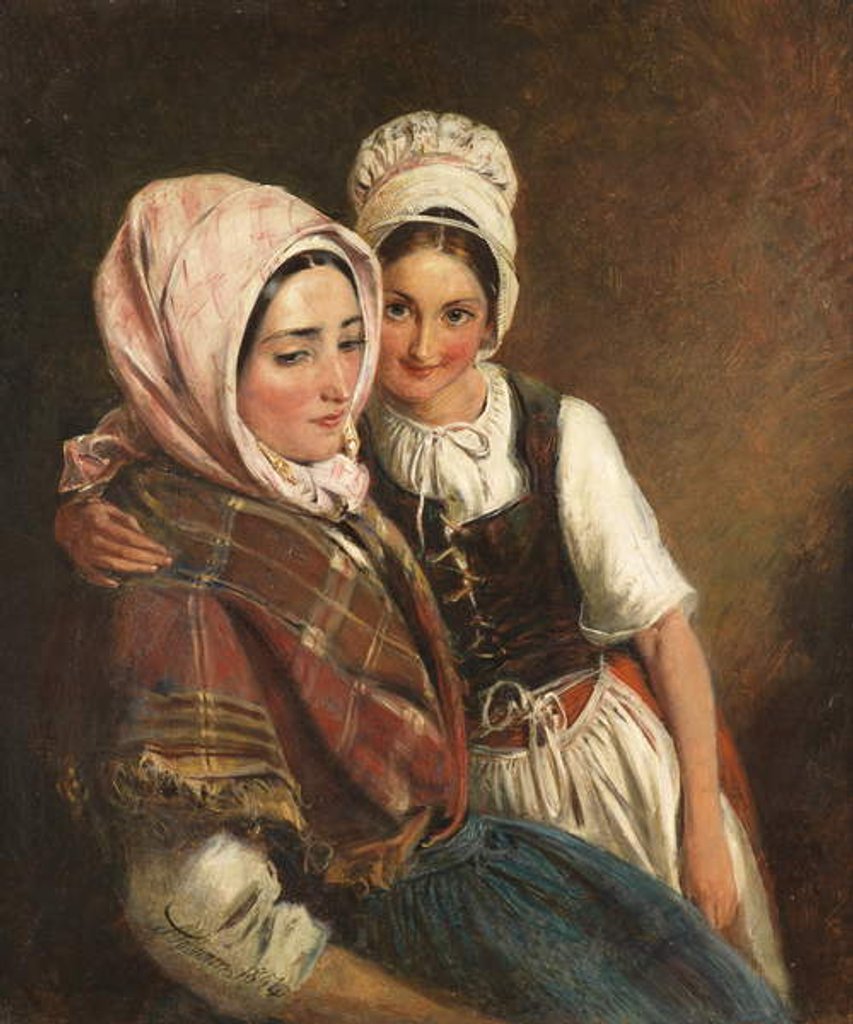 Detail of Mother and Daughter, 1854 by Simeon Solomon