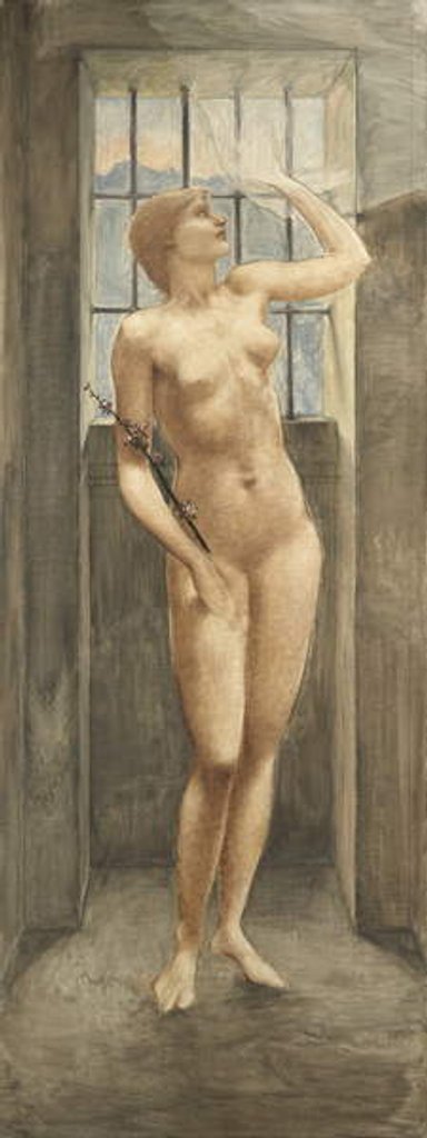 Detail of Spes, or Hope in Prison by Edward Coley Burne-Jones