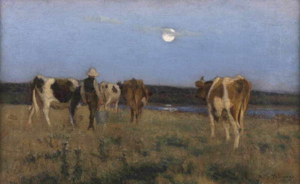 Detail of A Summer's Moon by Algernon Mayow Talmage