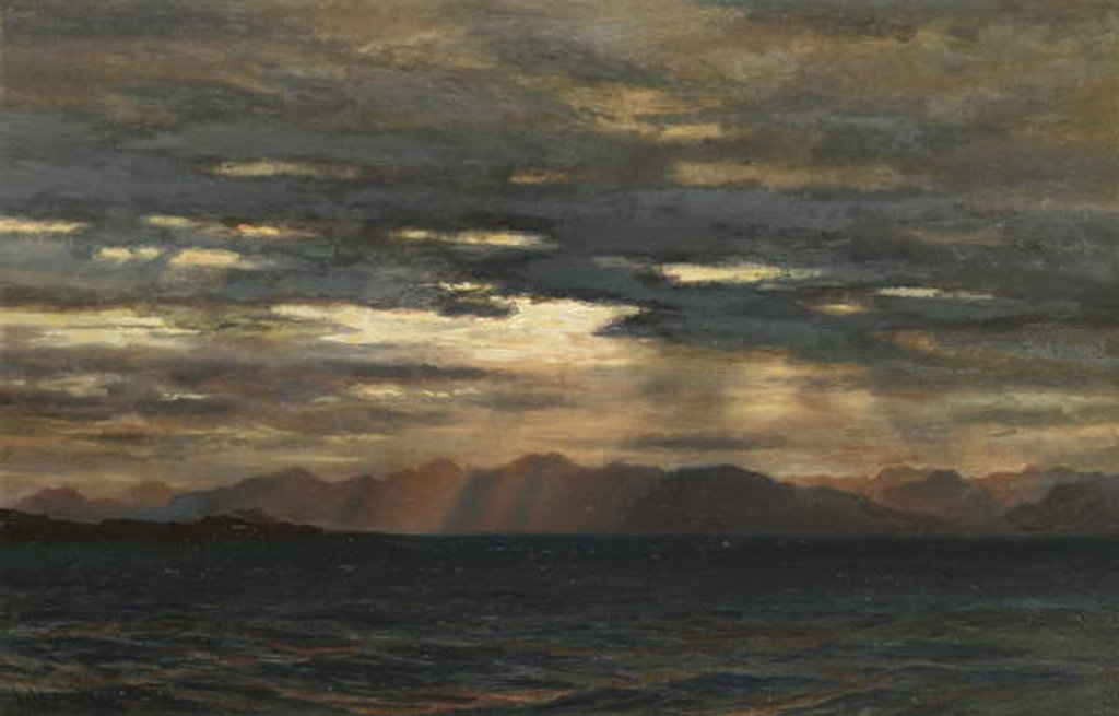 Detail of Sunrise over the North West Coast of Skye by Joseph Arthur Palliser Severn
