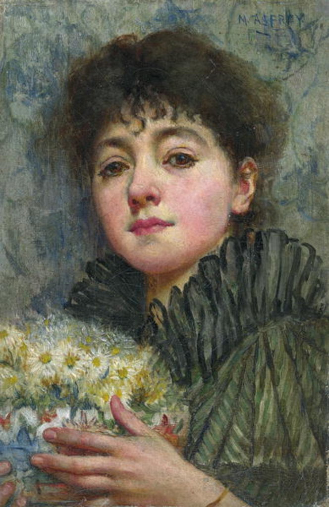 Detail of A Bowl of Daisies by Minnie Asprey