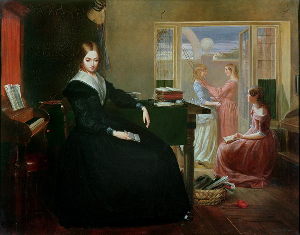 Detail of The Governess, 1844 by Richard Redgrave
