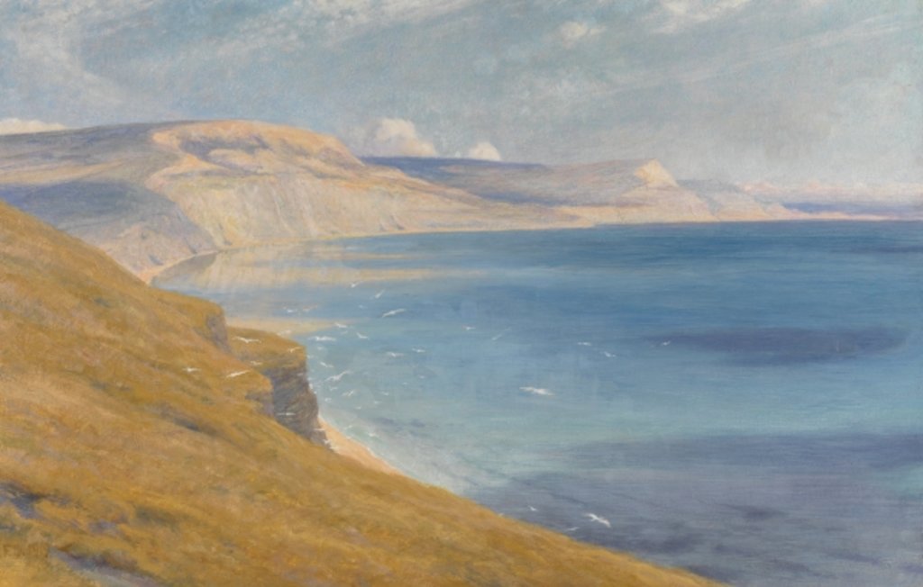 Detail of Sea and Sunshine, Lyme Regis, 1919 by Frank Dicksee