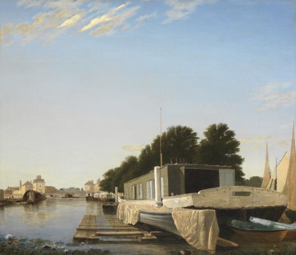 Detail of Barges at a Mooring by Scandinavian School