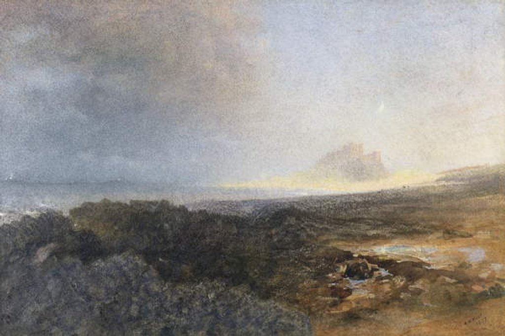 Detail of Bamburgh Castle, Northumberland, 1877 by Alfred William Hunt