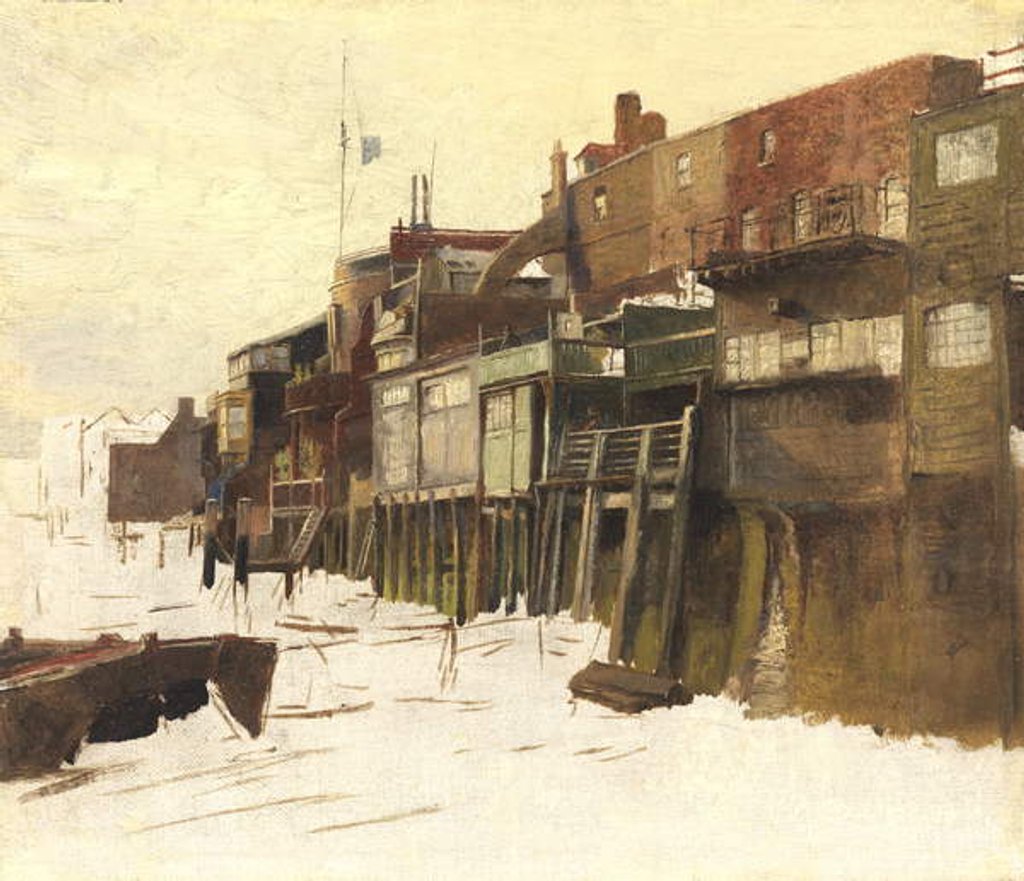 Detail of Sketch for 'London River', c.1875 by Charles Napier Hemy