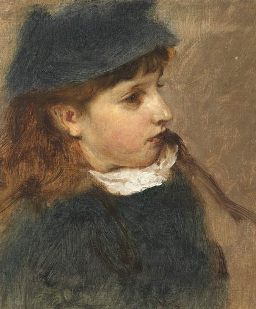 Detail of Study of a Young Girl by Edward John Gregory