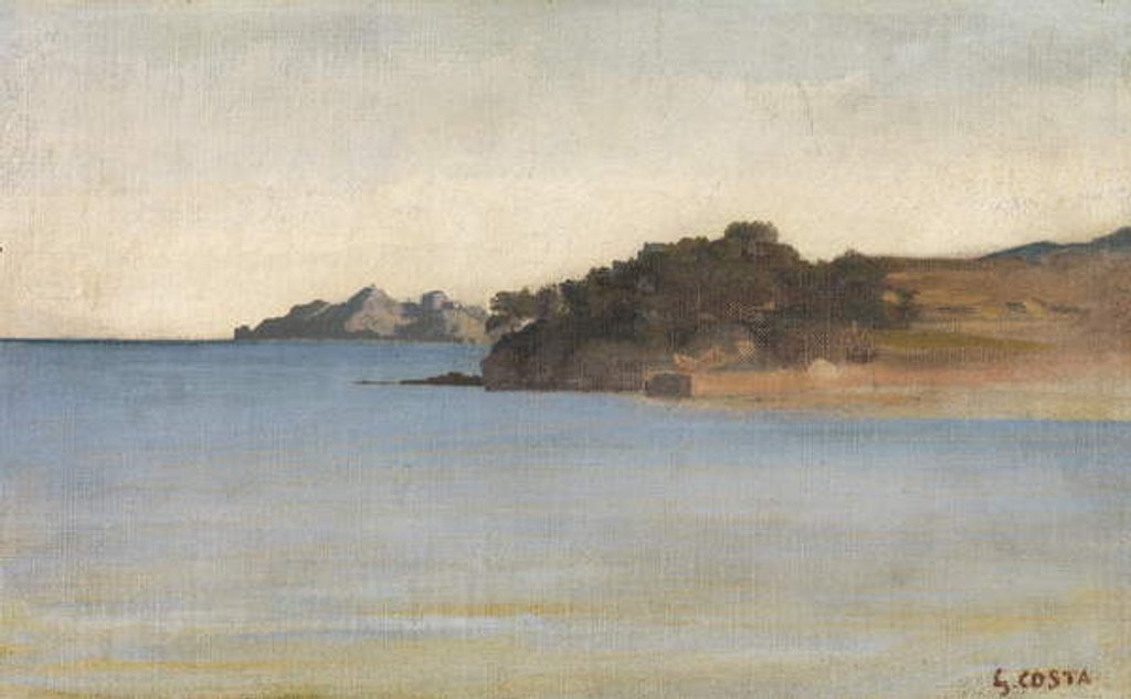 Detail of Portofino, c.1858 by Giovanni Costa
