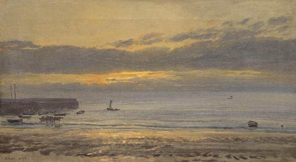 Detail of Before Sunrise, Scarborough - Low Water, 1878 by Henry Moore