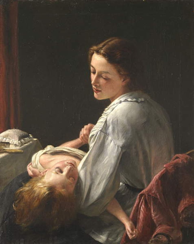 Detail of The Lesson, 1865 by Henry Nelson O'Neil