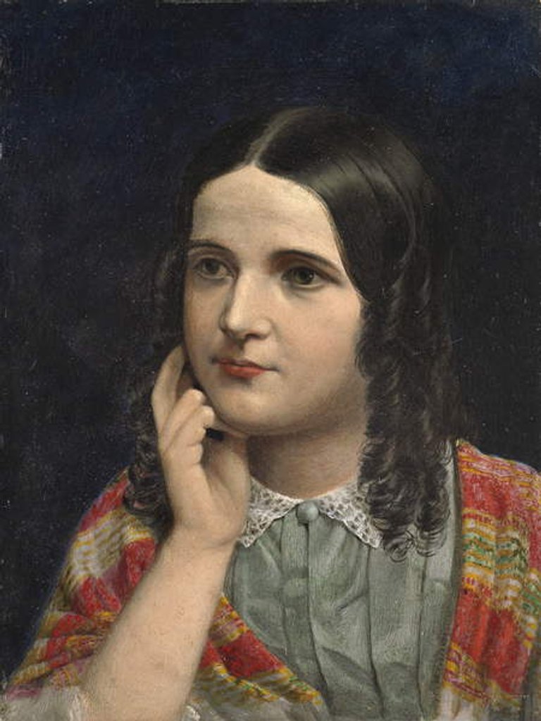 Detail of Rosa Brett, 1855 by John Brett