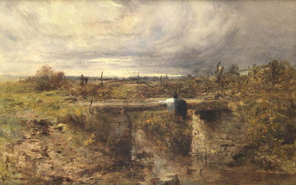 Detail of The Footbridge, 1851 by Robert Tonge