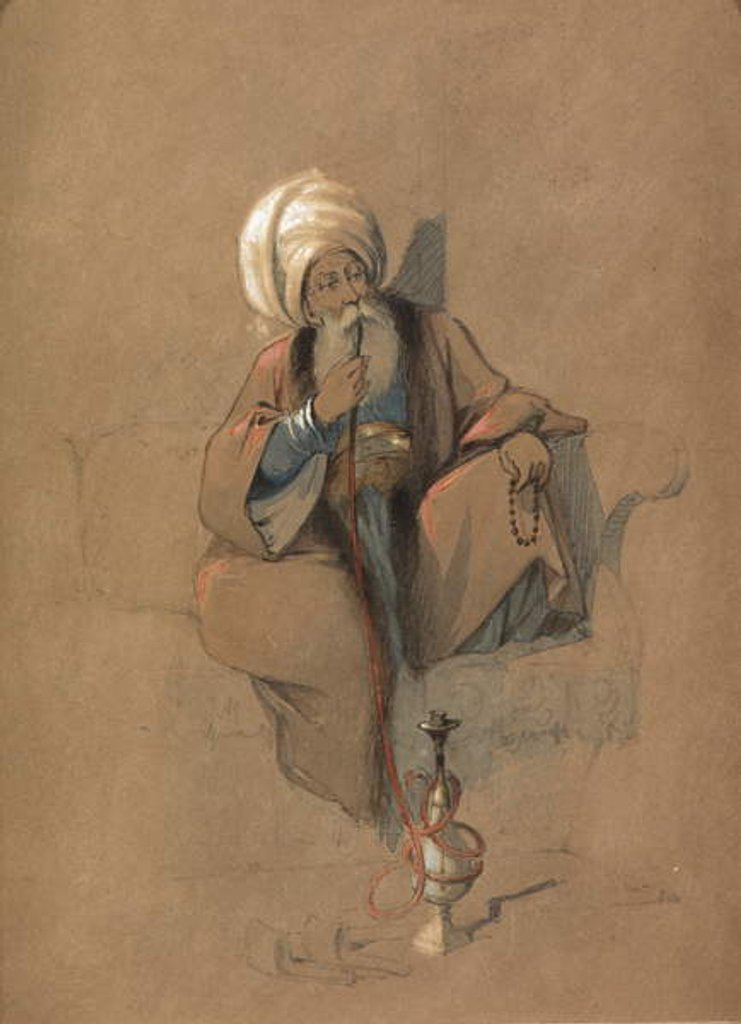 Detail of A Huqqa Smoker by Amadeo Preziosi