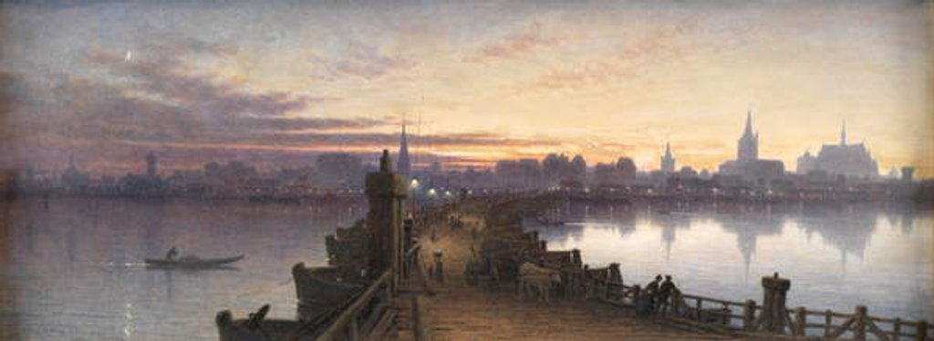Detail of Cologne from the Bridge of Boats, 1890 by Waller Hugh Paton