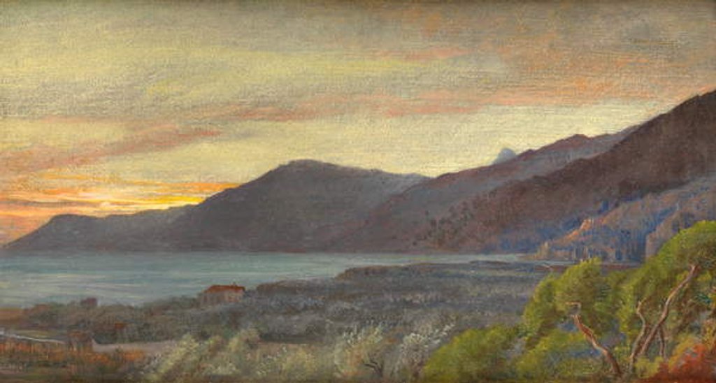 Detail of View from Bordighera, 1882 by George 9th Earl of Carlisle Howard