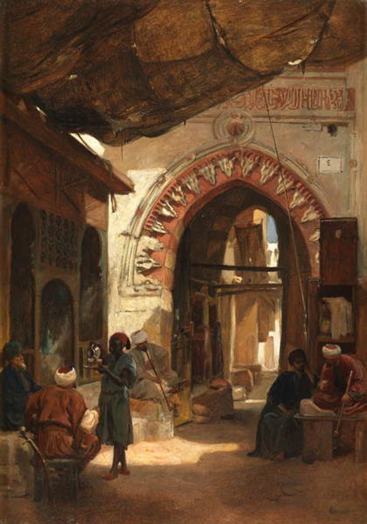 Detail of The Grand Bazaar, Cairo, 1869-70 by Frederick Goodall