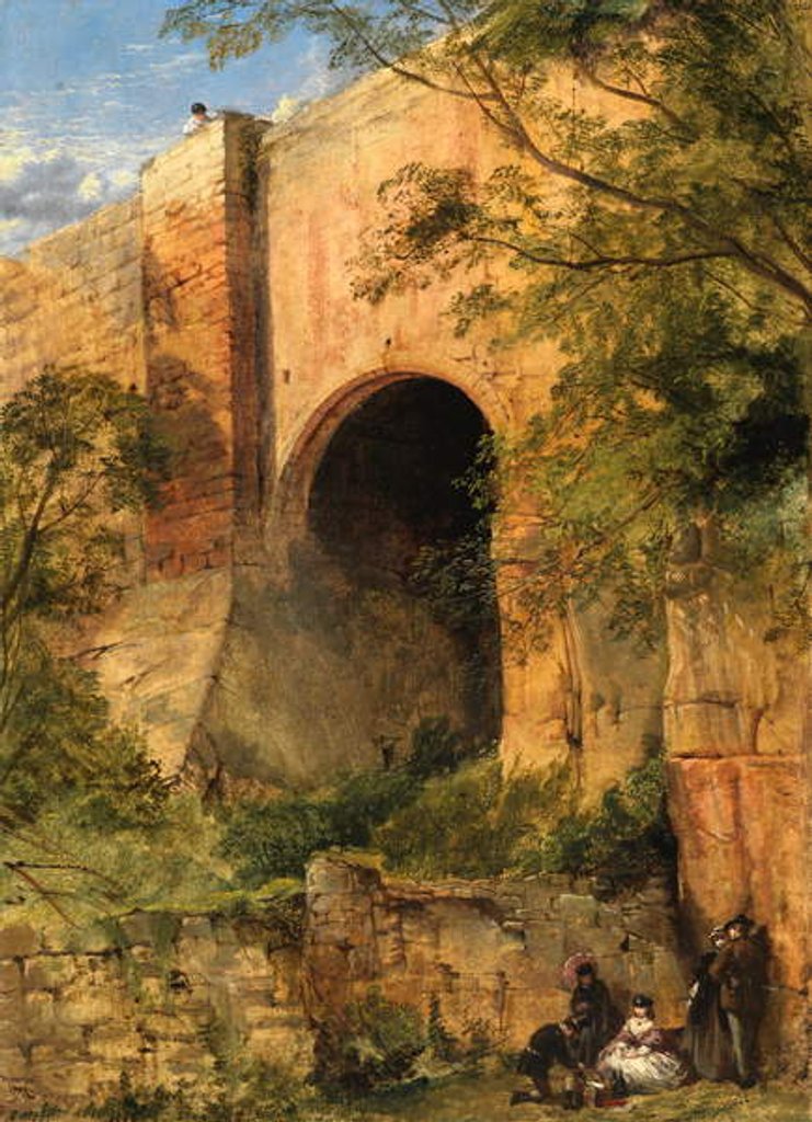Detail of Roslyn Castle: Picnic by Thomas Creswick