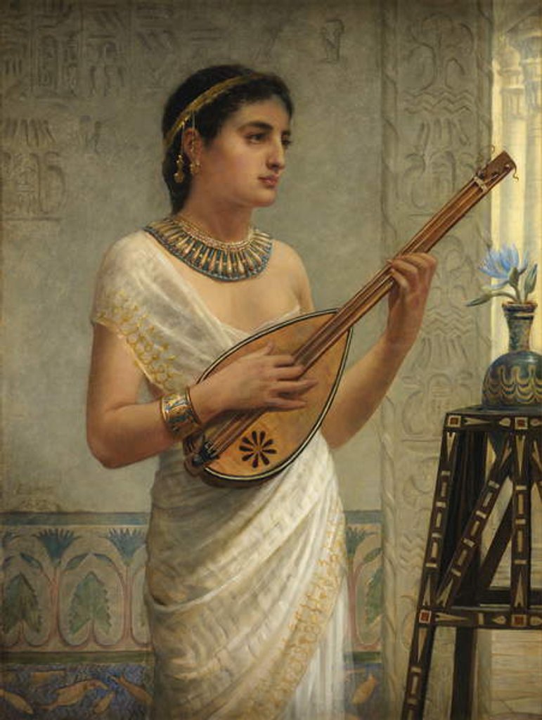 Detail of The Mandolin Player, 1886 by Edwin Longsden Long