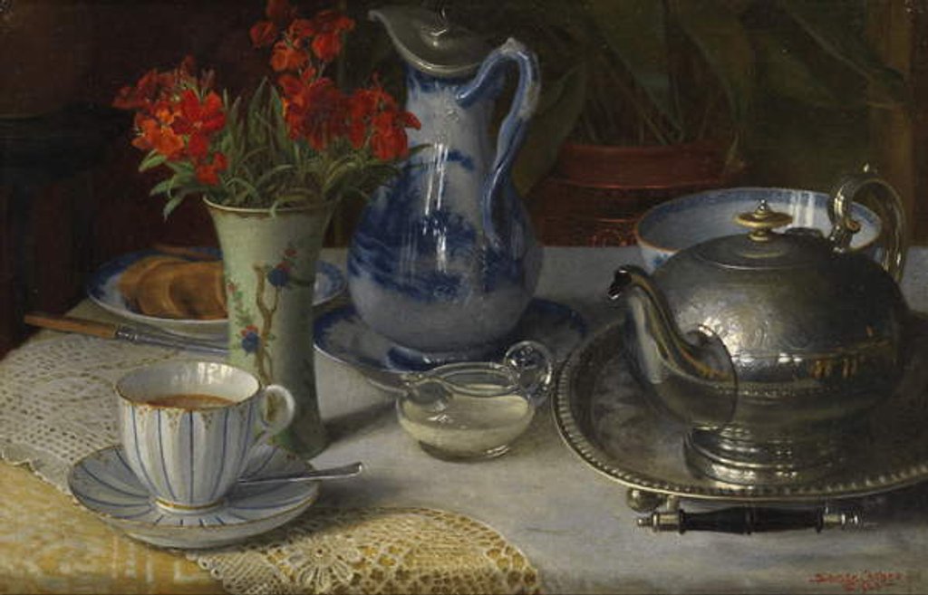 Detail of Tea Time, 1923 by W. Savage Cooper