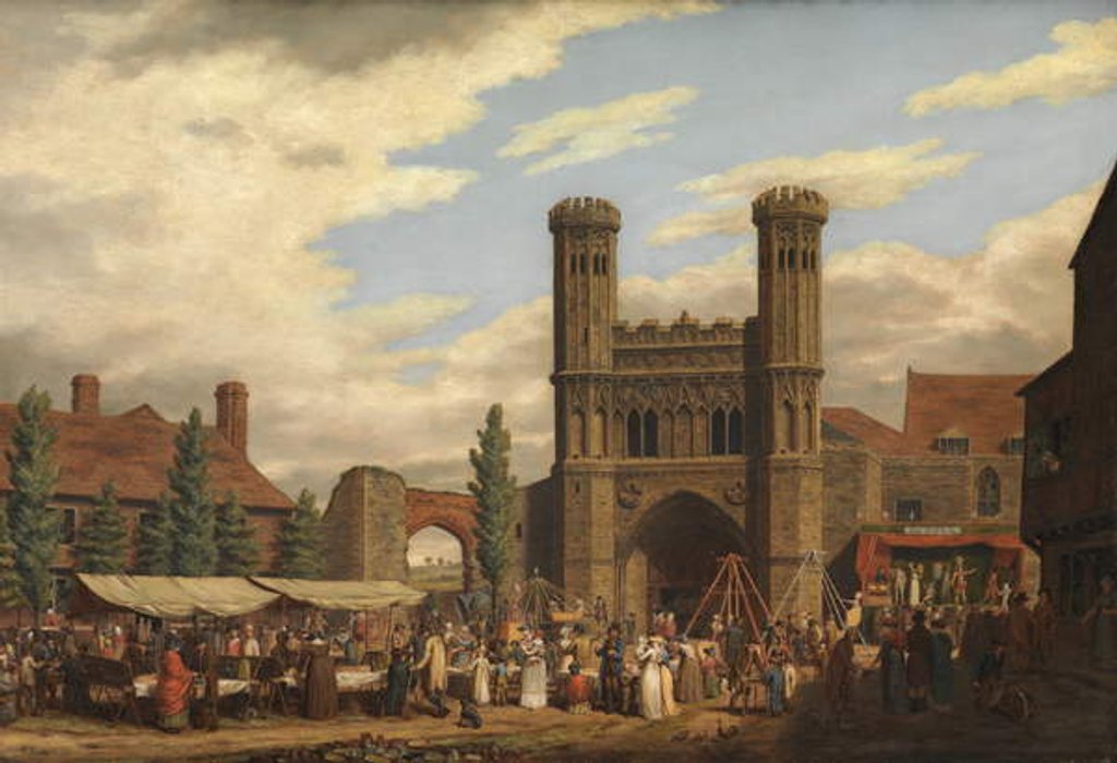 Detail of Fair on Lady Wootton's Green, before the gate of St Augustine's Monastery, Canterbury by William Findlater