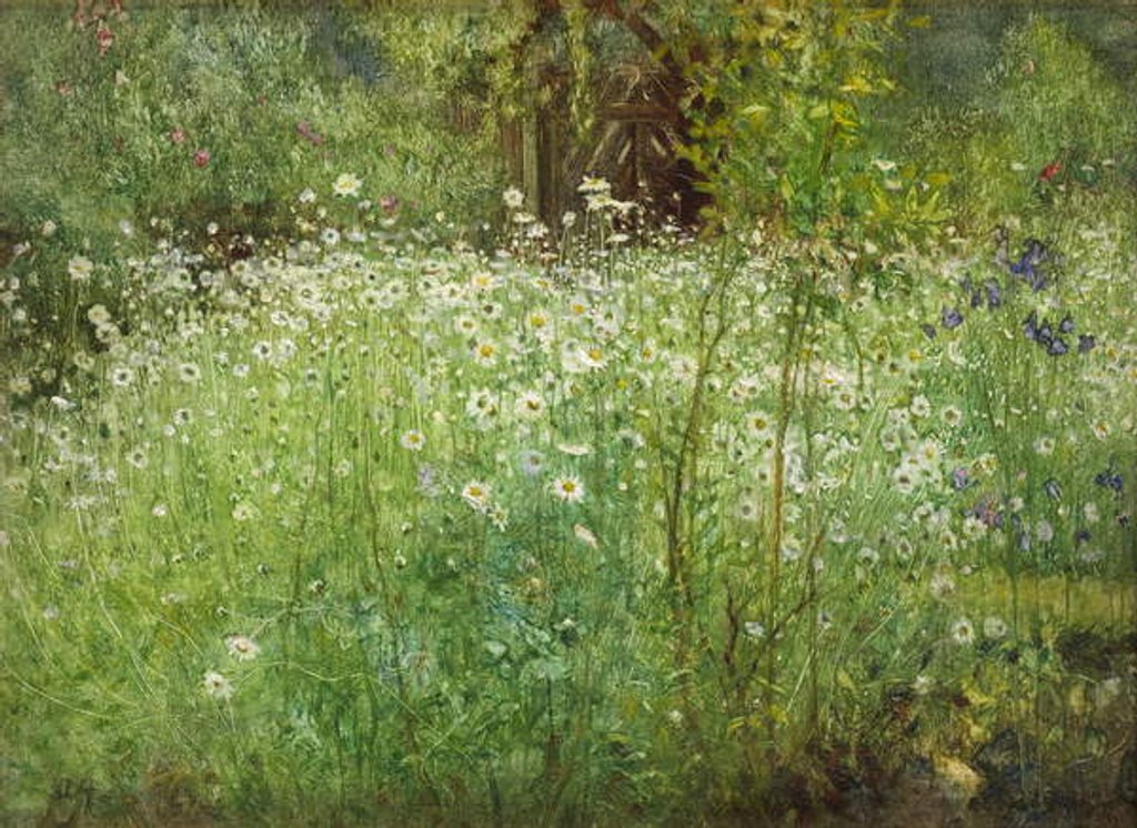 Detail of Oxeye Daisies and Irises, 1920 by Arthur Hacker